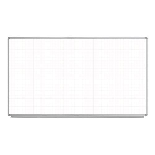 Luxor 72" x 40" Wall-Mounted Magnetic Ghost Grid Whiteboard