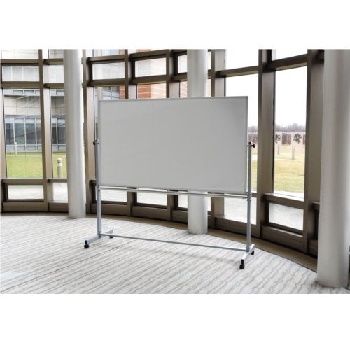 Luxor 72" x 48" Reversible Mobile Steel Magnetic Whiteboard