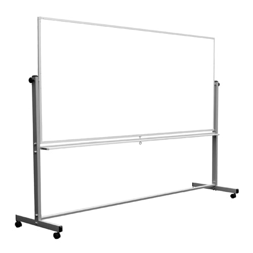 Luxor 94" x 40" Reversible Magnetic Steel Mobile Whiteboard