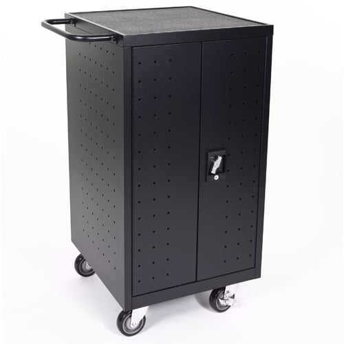 Luxor Black 18 Tablet and Laptop Computer Charging Cart - LLTP18-B