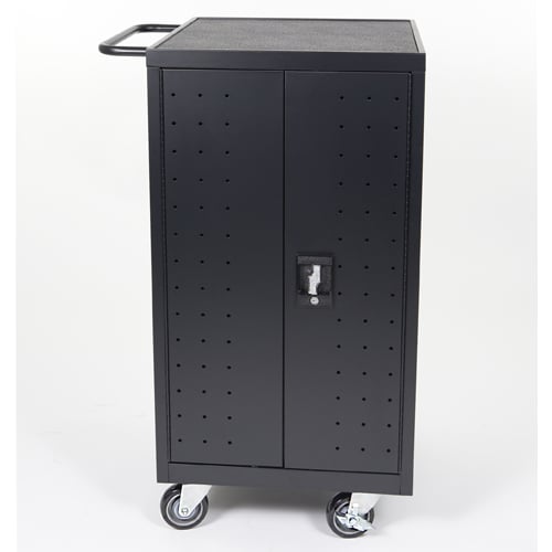 Luxor Black 18 Tablet and Laptop Computer Charging Cart - LLTP18-B