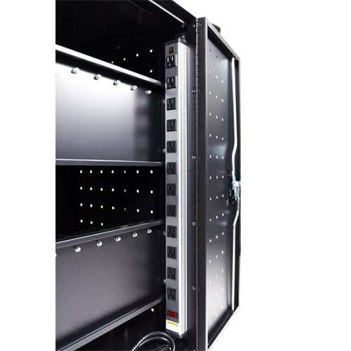 Luxor Black 24 Tablet and Laptop Computer Charging Cart - LLTP24-B