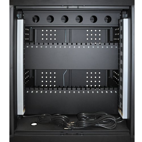 Luxor Black 42 Table and Laptopt Computer Charging Cart - LLTM42-B