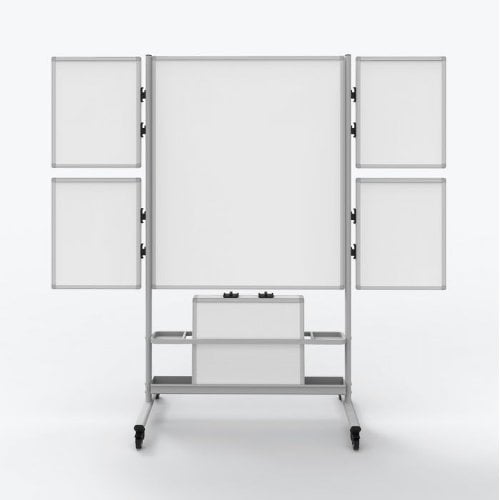 Luxor Collaboration Station Two-Sided Magnetic Mobile Whiteboard
