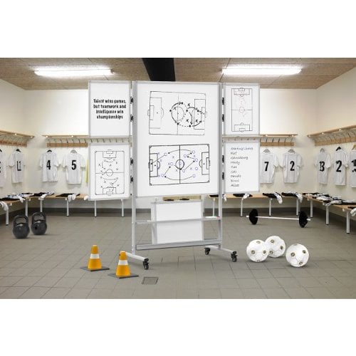 Luxor Collaboration Station Two-Sided Magnetic Mobile Whiteboard