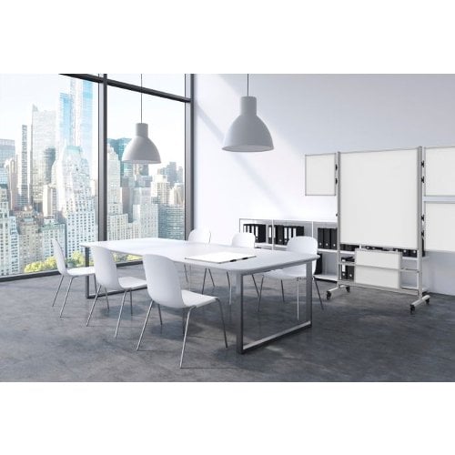 Luxor Collaboration Station Two-Sided Magnetic Mobile Whiteboard