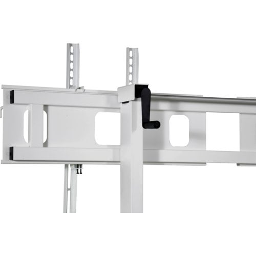 Luxor Crank Adjustable Mobile Dual Flat Panel TV Cart