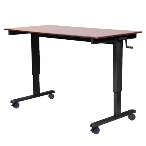 Luxor Dark Walnut High-Speed Crank Adjustable Stand Up Desks