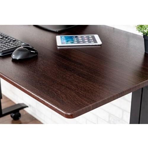 Luxor 48" Dark Walnut High-Speed Crank Adjustable Stand Up Desk - STANDCF48-BK/DW