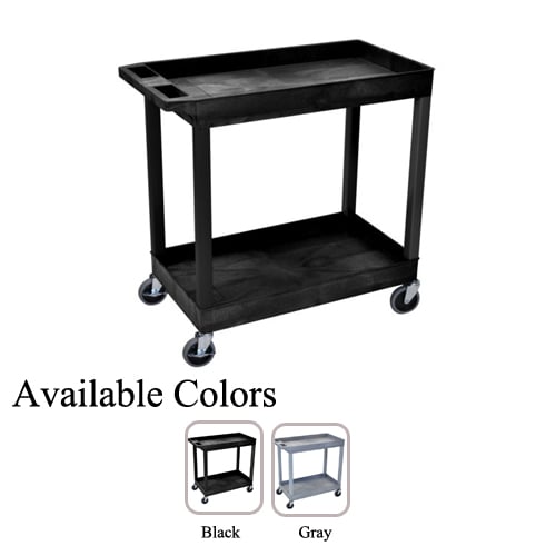 Luxor 32" x 18" 2-Tub Shelf Utility Carts