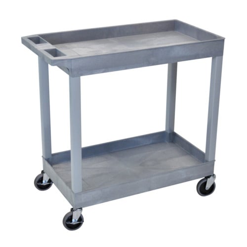 Luxor 32" x 18" 2-Tub Shelf Utility Carts