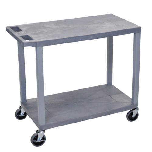 Luxor 32" x 18" 2-Flat Shelf Utility Carts