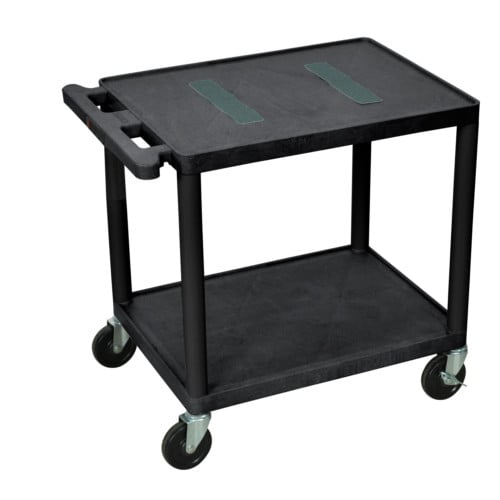 Luxor Black 2-Shelf Endura A/V Utility Cart