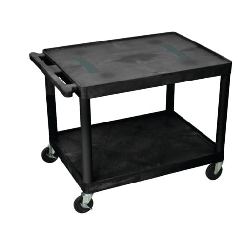 Luxor Black 2-Shelf Endura A/V Utility Cart