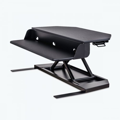 Luxor Level Up Corner Pro Black Standing Desk Converter - LVLUP PRO CNR
