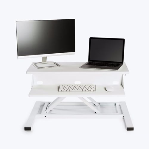Luxor Level Up Pro White 32" Standing Desk Converter - LVLUP PRO32-WH