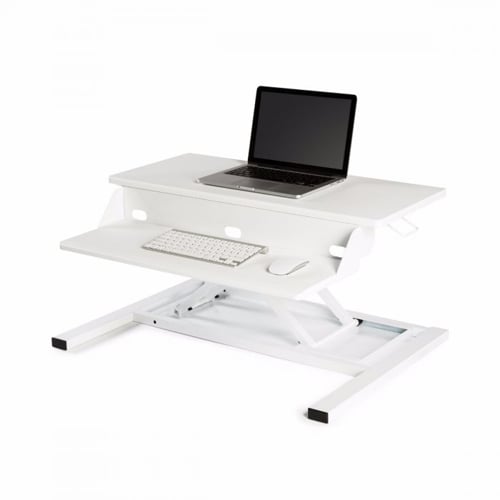 Luxor Level Up Pro White 32" Standing Desk Converter - LVLUP PRO32-WH