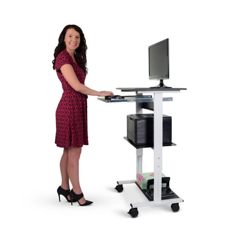 Luxor Three-shelf Adjustable Stand Up Workstation - STAND-WS30