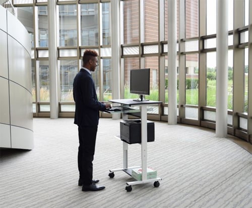 Luxor Three-shelf Adjustable Stand Up Workstation - STAND-WS30