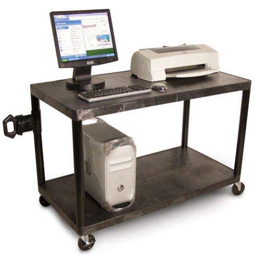 Luxor LEW28 Black Laminator Work Center Cart