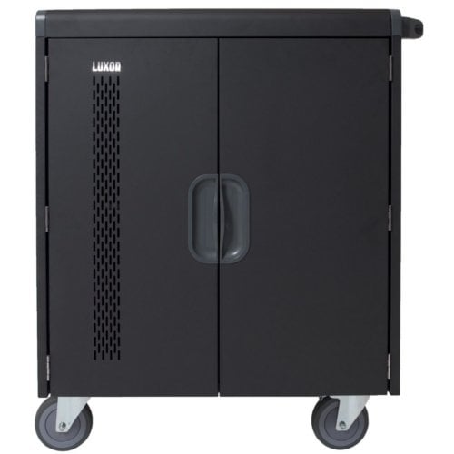 Luxor LLTS32-B Black 32 Chromebook/Laptop/Tablet Smart Charging Cart