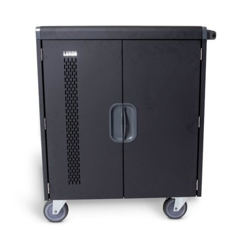 Luxor LLTS32-B Black 32 Chromebook/Laptop/Tablet Smart Charging Cart