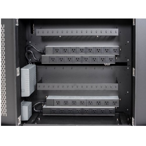 Luxor LLTS32-B Black 32 Chromebook/Laptop/Tablet Smart Charging Cart