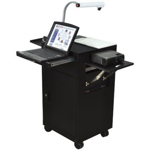 Luxor LMC2 Black Multimedia Audio / Visual Presentation Cart
