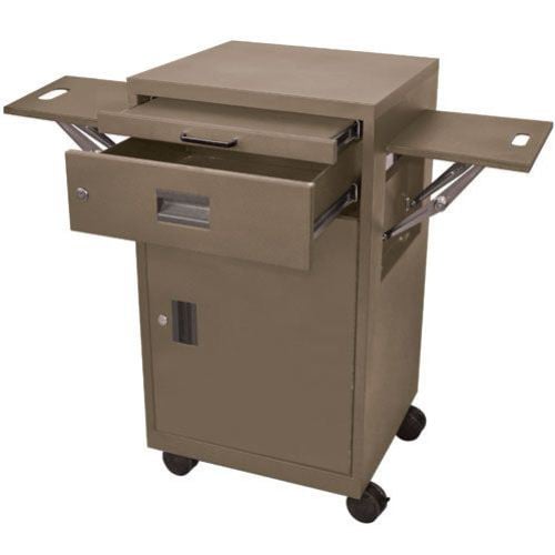 Luxor LMC2 Brown Multimedia Audio / Visual Presentation Cart