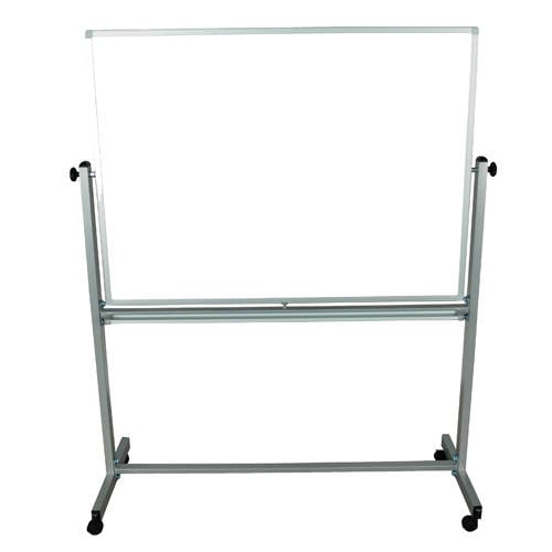 Luxor 48" x 36" Reversible Magnetic Steel Mobile Whiteboard