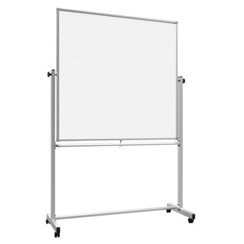 Luxor 48" x 48" Reversible Magnetic Steel Mobile Whiteboard