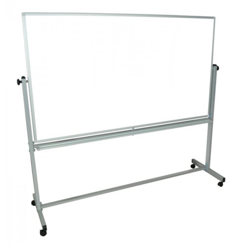 Luxor 60" x 40" Reversible Magnetic Steel Mobile Whiteboard