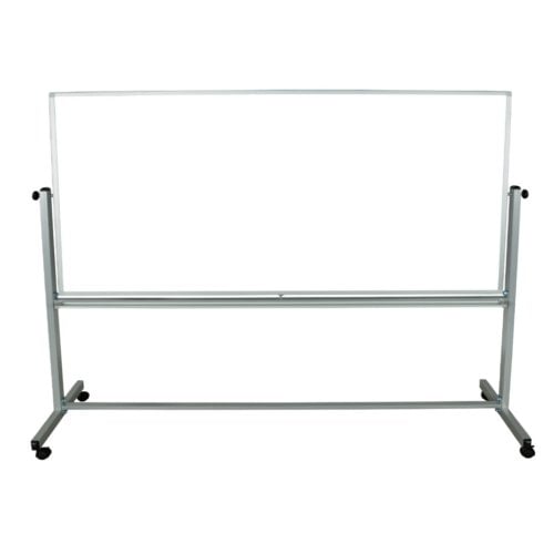 Luxor 94" x 40" Reversible Magnetic Steel Mobile Whiteboard