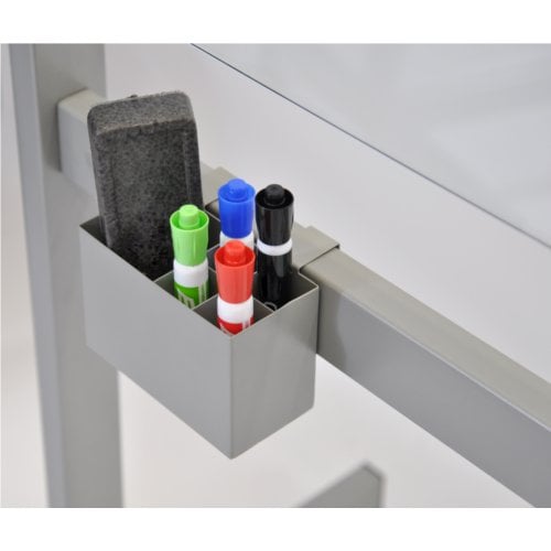 Luxor MGB4834 48" x 34" Mobile Glass Marker Board (Discontinued)