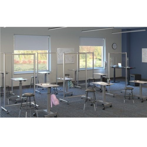 Luxor Mobile Clear Acrylic Room Divider / Sneeze Guard