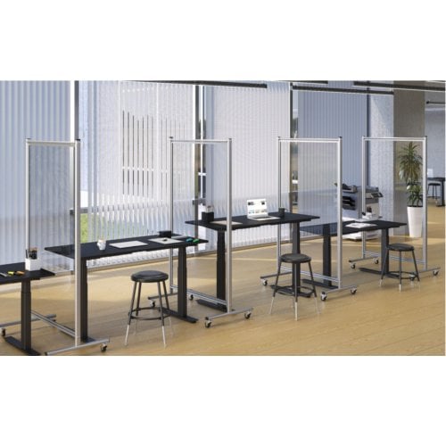 Luxor Mobile Clear Acrylic Room Divider / Sneeze Guard