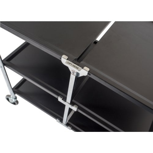 Luxor MSCC-3 Three-Shelf Collapsible Metal Cart
