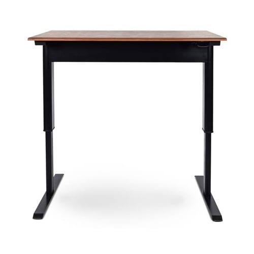 Luxor 48" Teak Pneumatic Adjustable-Height Standing Desk - SPN48F-BK/TK