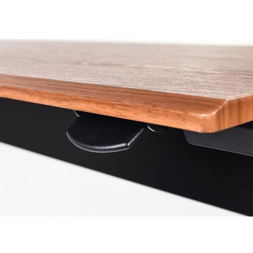 Luxor 48" Teak Pneumatic Adjustable-Height Standing Desk - SPN48F-BK/TK