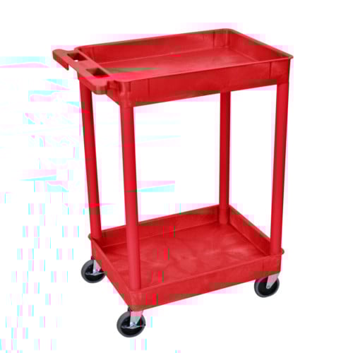 Luxor STC11 37.5" High 2-Shelf Tub Utility Cart