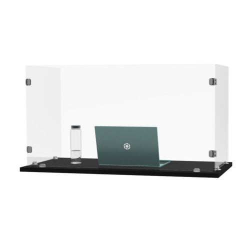 Luxor RECLAIM Trifold 46" x 24" Clear Acrylic Freestanding Desk Shield