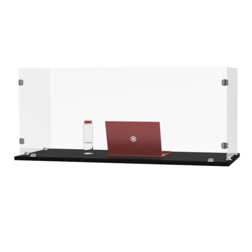 Luxor RECLAIM Trifold 58" x 24" Clear Acrylic Freestanding Desk Shield