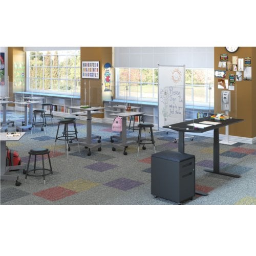 Luxor RECLAIM Trifold 12" x 24" Clear Acrylic Freestanding Desk Shield