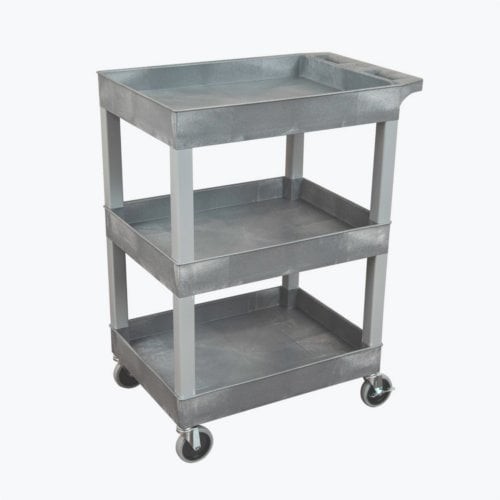 Luxor 3-Shelf 24" x 18" Tub Plastic Utility Carts