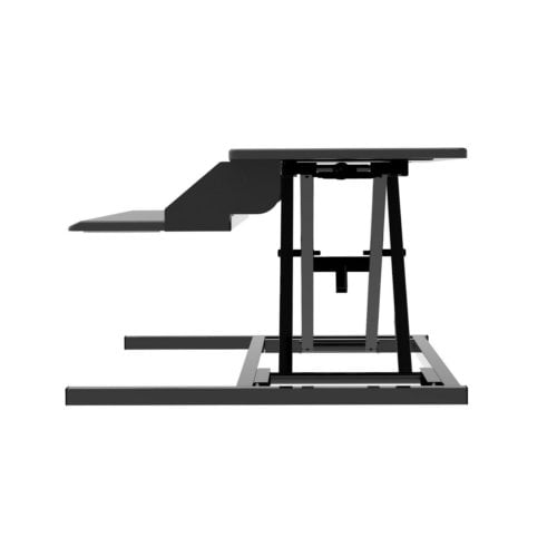 Luxor Two-Level Black Pneumatic Standing Desk Converter - CVTR PRO-BK