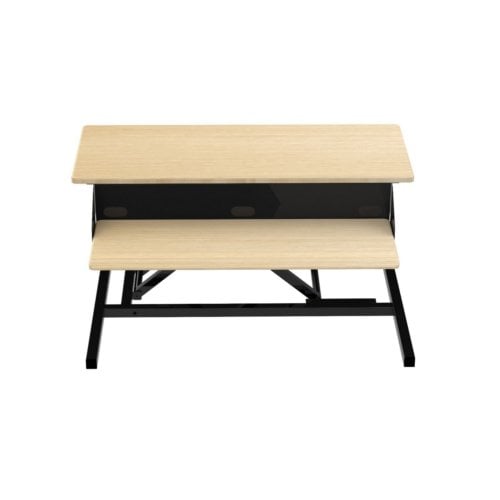Luxor Two-Level White Oak Pneumatic Standing Desk Converter - CVTR PRO-WO