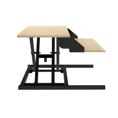 Luxor Two-Level White Oak Pneumatic Standing Desk Converter - CVTR PRO-WO