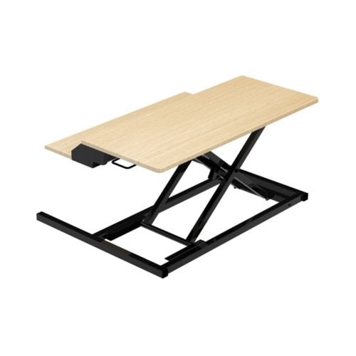 Luxor Two-Level White Oak Pneumatic Standing Desk Converter - CVTR PRO-WO