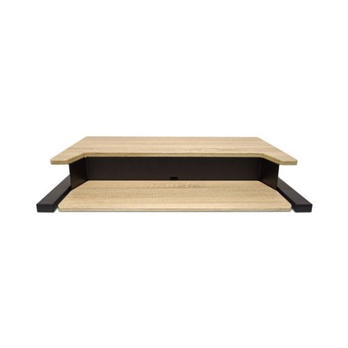 Luxor Two-Level White Oak Pneumatic Standing Desk Converter - CVTR PRO-WO