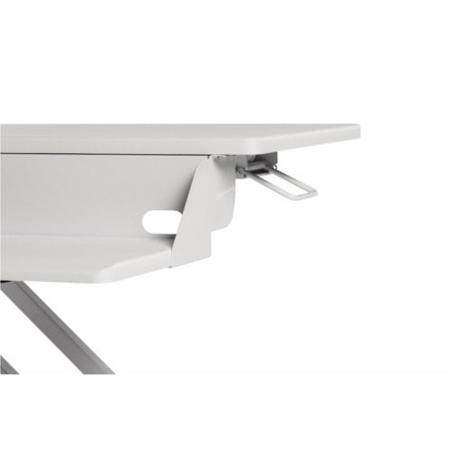Luxor Two-Level White Pneumatic Standing Desk Converter - CVTR PRO-WH
